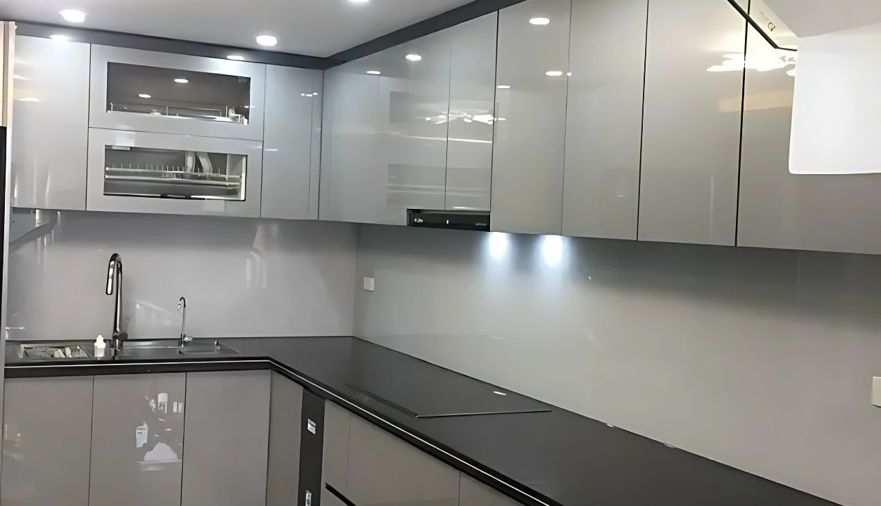 Thiết kế tủ bếp nhôm