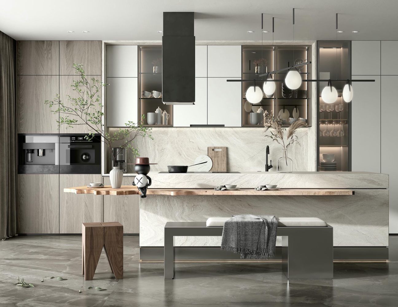Tỉ lệ kích thước chuẩn của bếp chữ I dài 4m