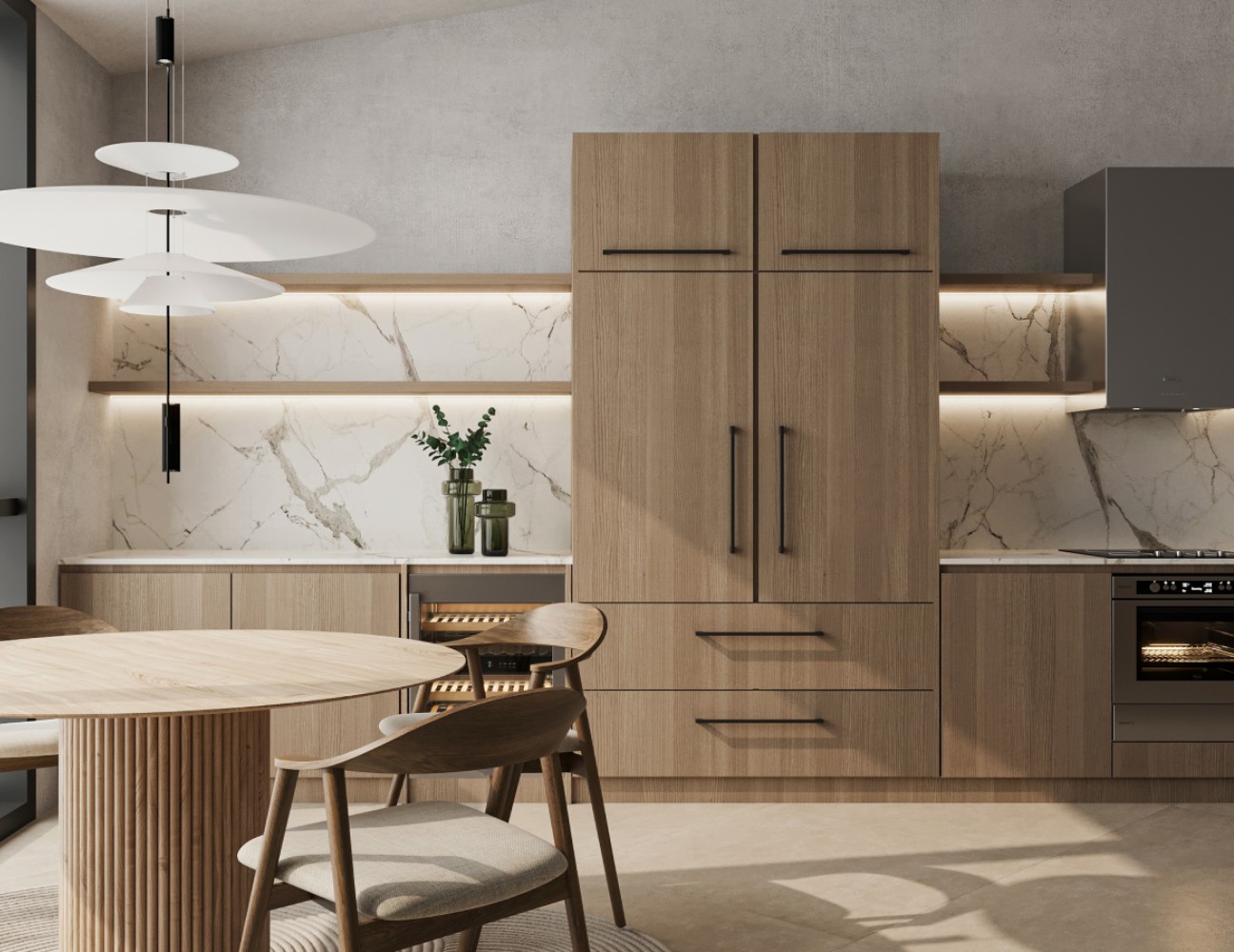 Tủ bếp composite giả gỗ