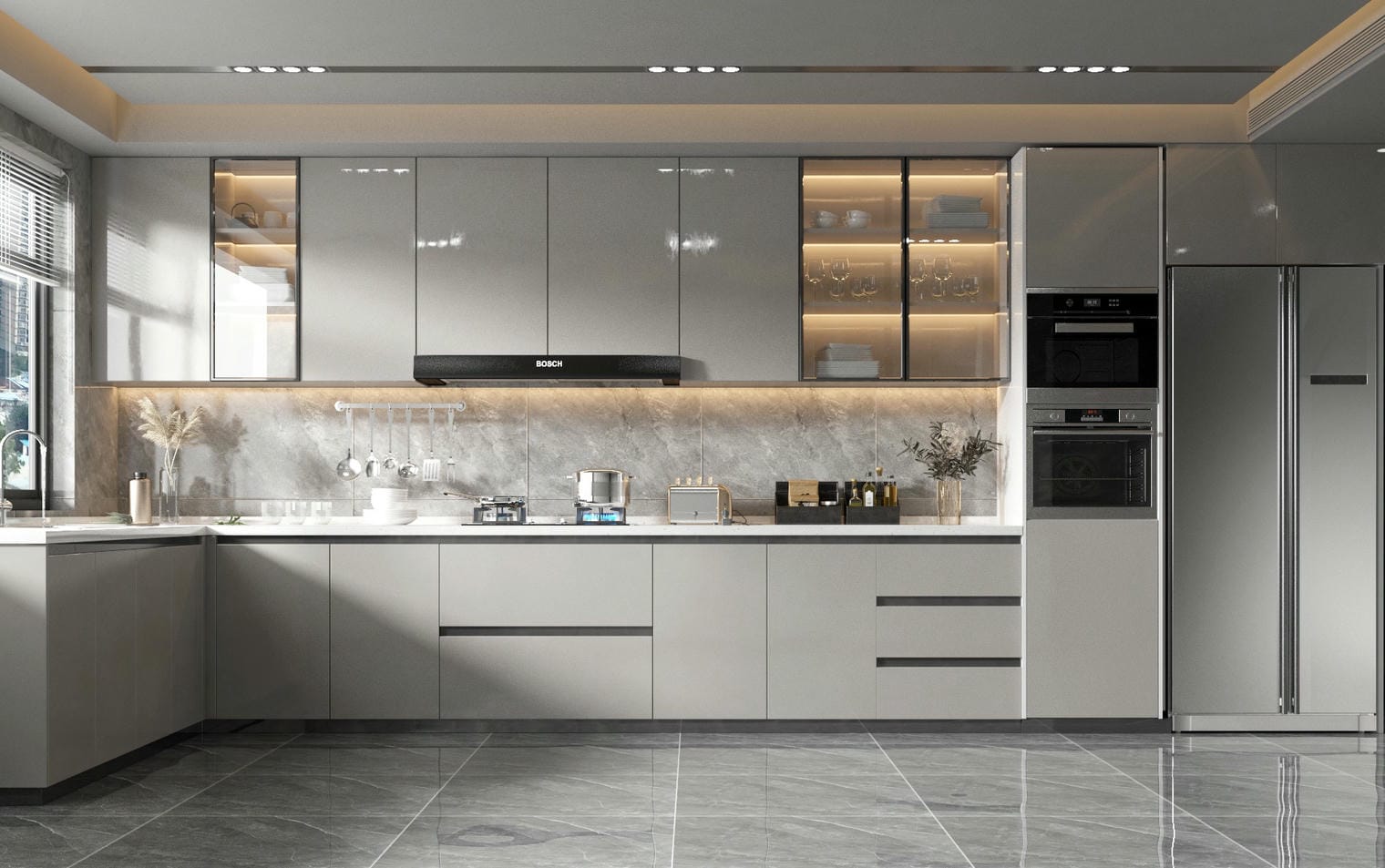 Tủ bếp gỗ công nghiệp acrylic phù hợp túi tiền Tủ bếp gỗ công nghiệp acrylic phù hợp túi tiền
