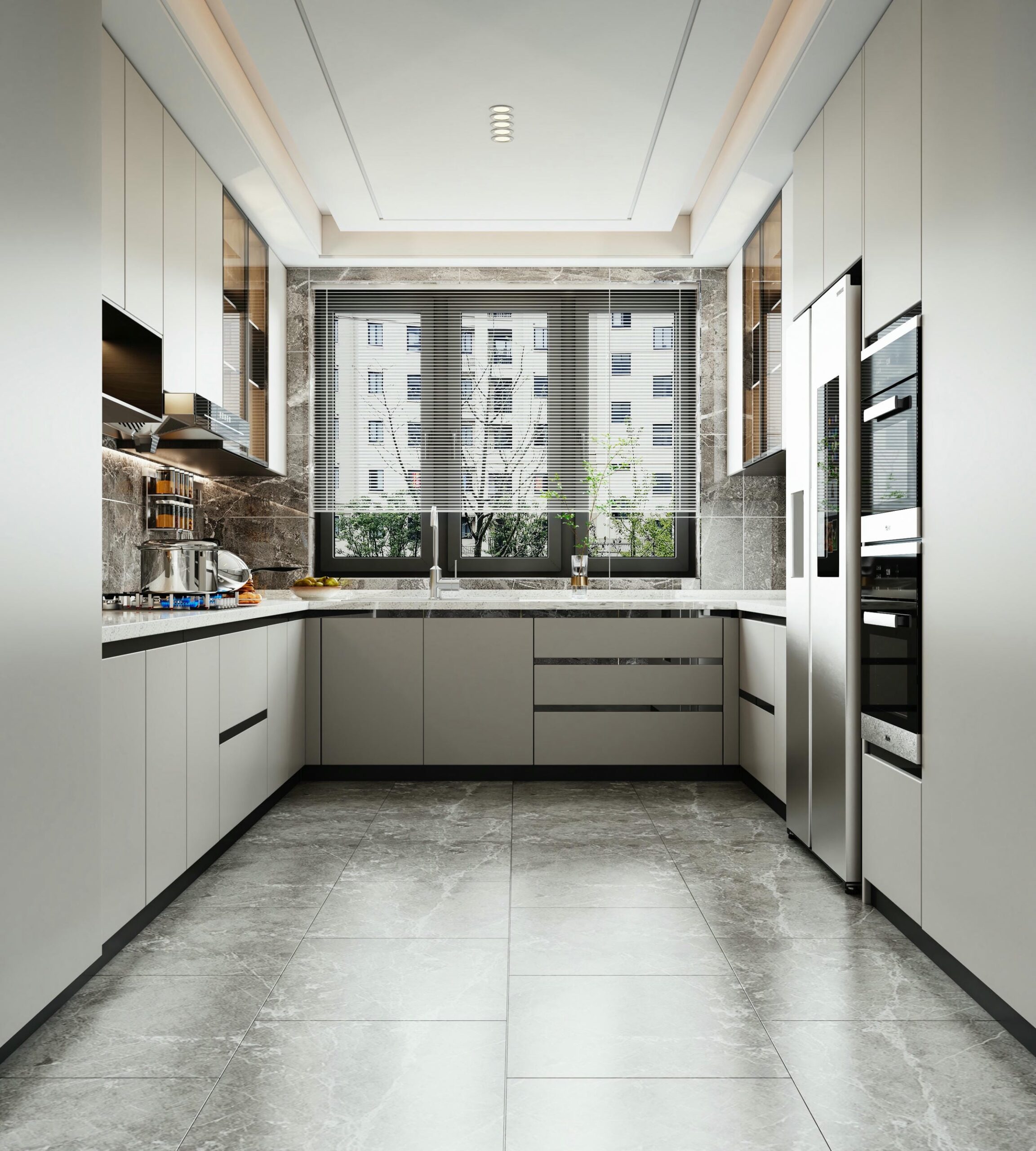 Tủ bếp gỗ công nghiệp chữ U đẳng cấp Tủ bếp gỗ công nghiệp chữ U đẳng cấp