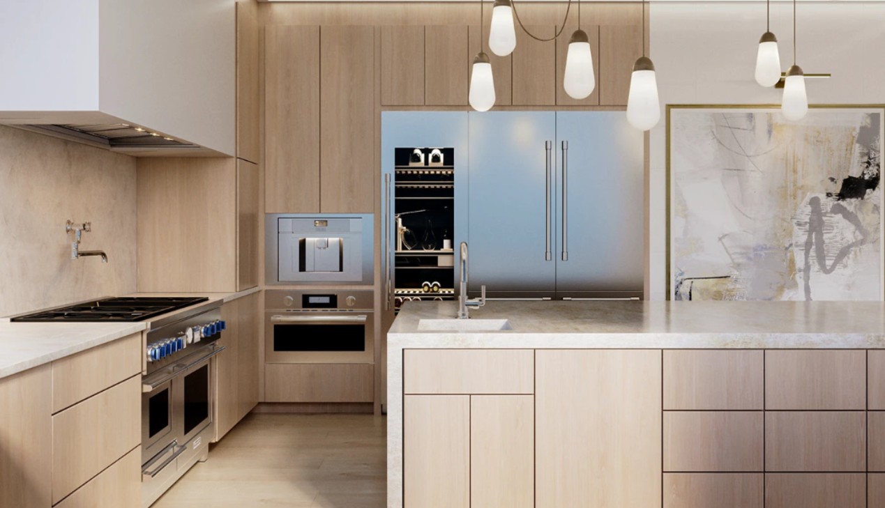 Tủ bếp gỗ công nghiệp MDF cho căn hộ nhỏ Tủ bếp gỗ công nghiệp MDF cho căn hộ nhỏ