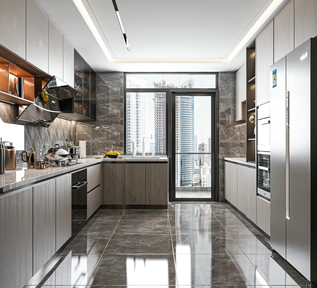 Tủ bếp gỗ mdf phủ melamine Tủ bếp gỗ mdf phủ melamine