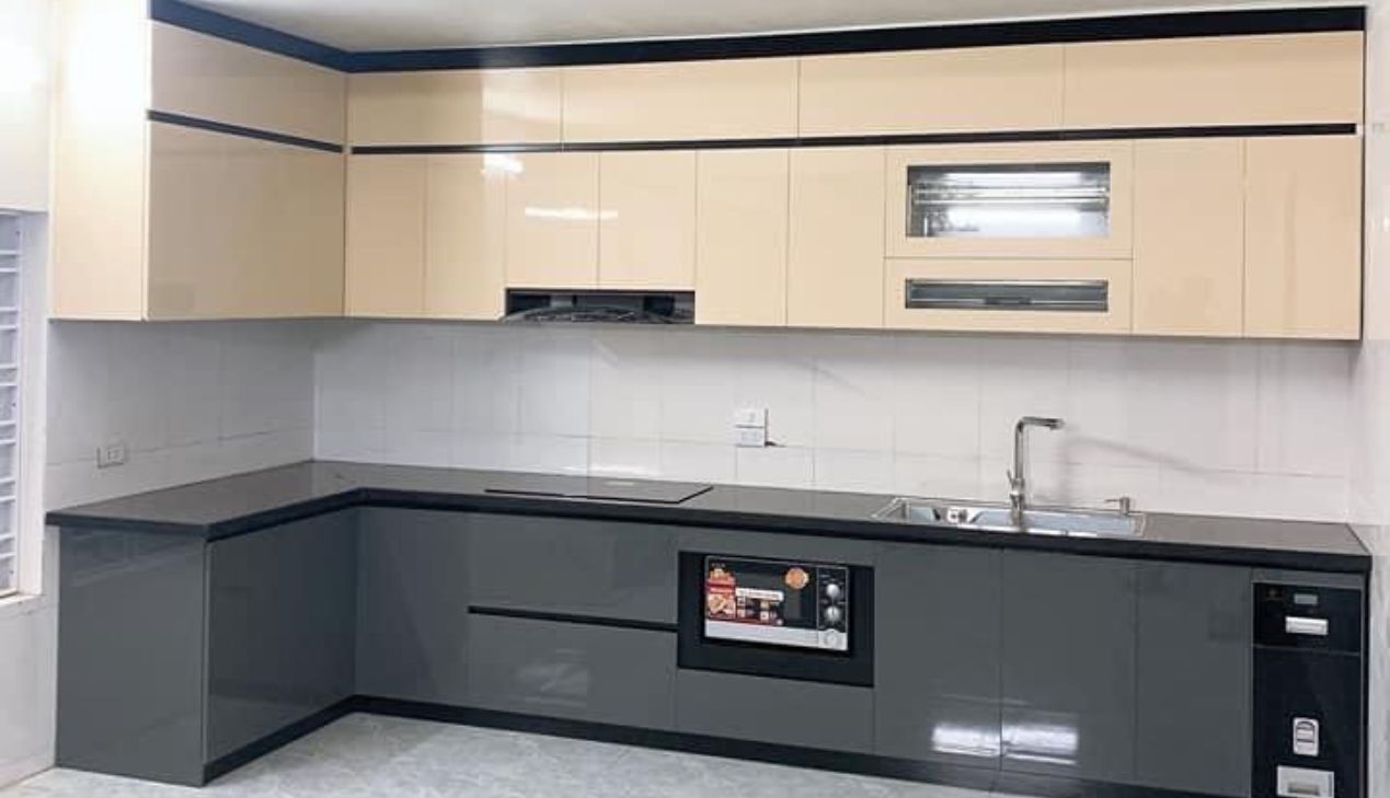 Tủ Bếp Nhựa Chữ L Tiết Kiệm Không Gian Tủ Bếp Nhựa Chữ L Tiết Kiệm Không Gian