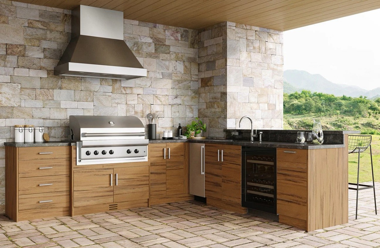 Tủ bếp nhựa composite chữ L