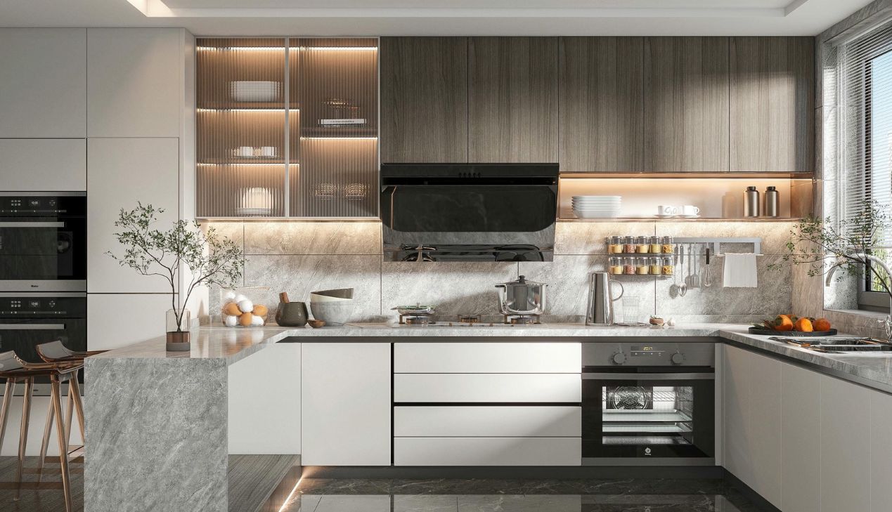 Tủ bếp nhựa melamine chịu nước