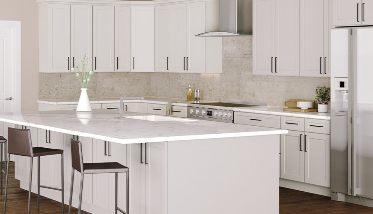 Tủ bếp nhựa melamine trắng