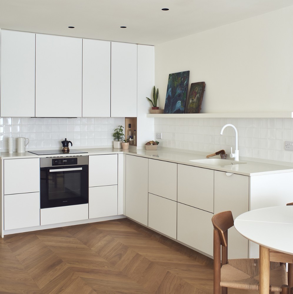 Tủ bếp nhựa mini chữ L