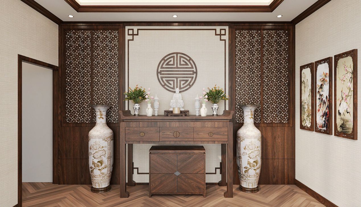 Tượng Phật đặt vị trí trung tâm