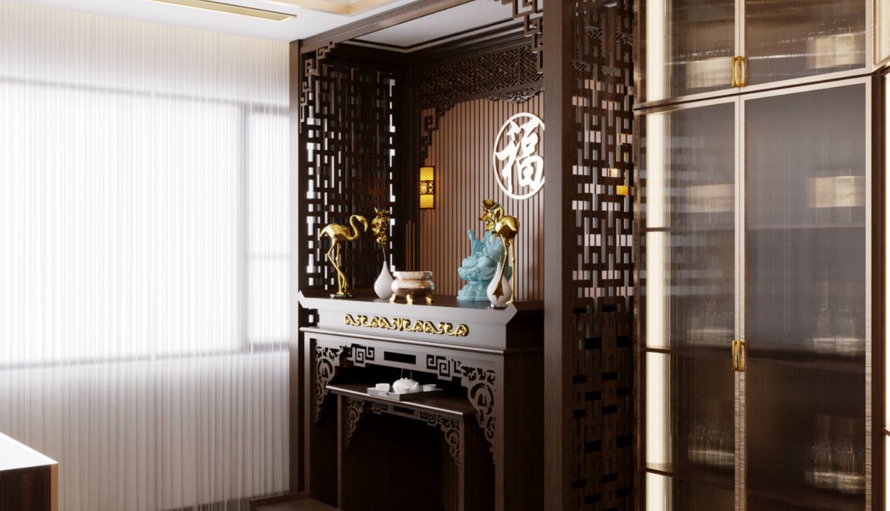 Vách ngăn nghệ thuật phòng thờ
