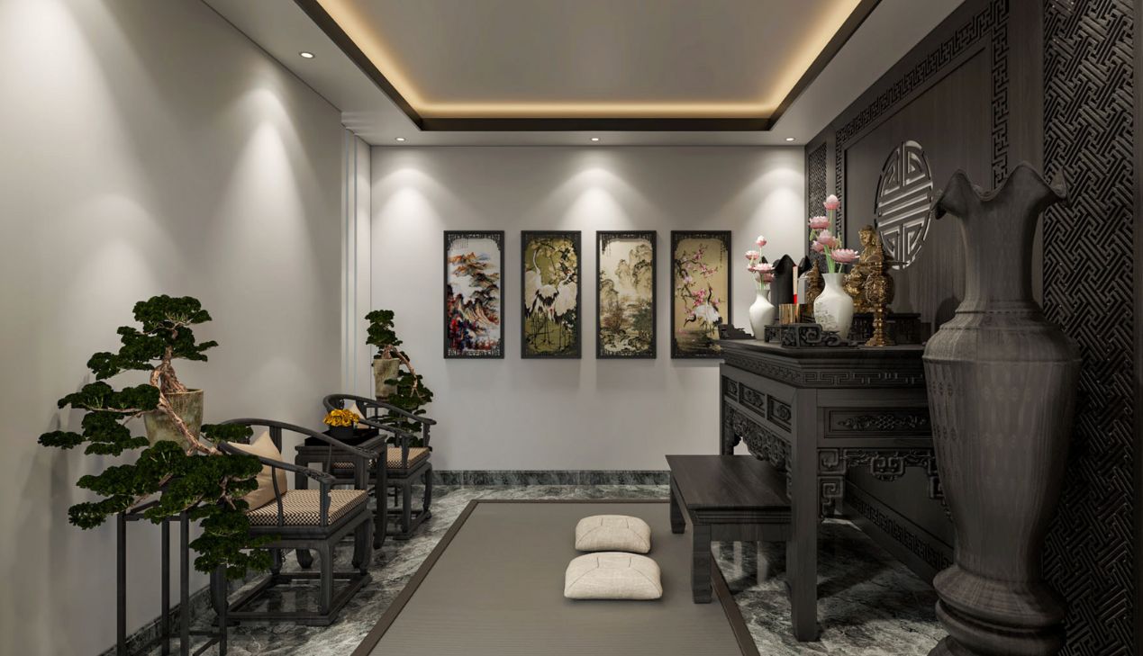 Vách ngăn phòng thờ độc đáo