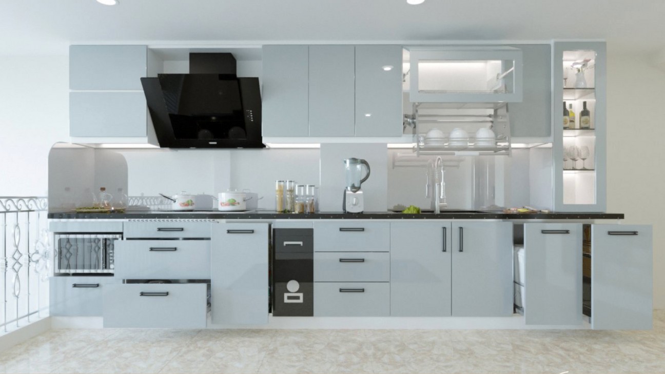 Vật liệu acrylic làm tủ bếp nâng tầm thẩm mỹ Vật liệu acrylic làm tủ bếp nâng tầm thẩm mỹ