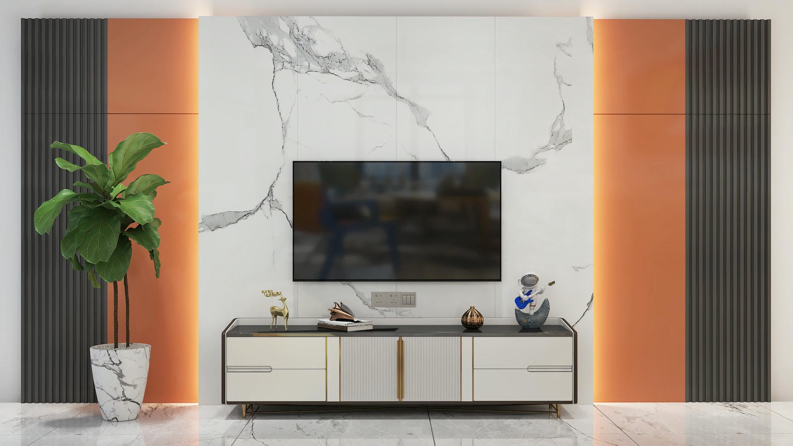 Ý tưởng vách ngăn tivi hiện đại Ý tưởng vách ngăn tivi hiện đại