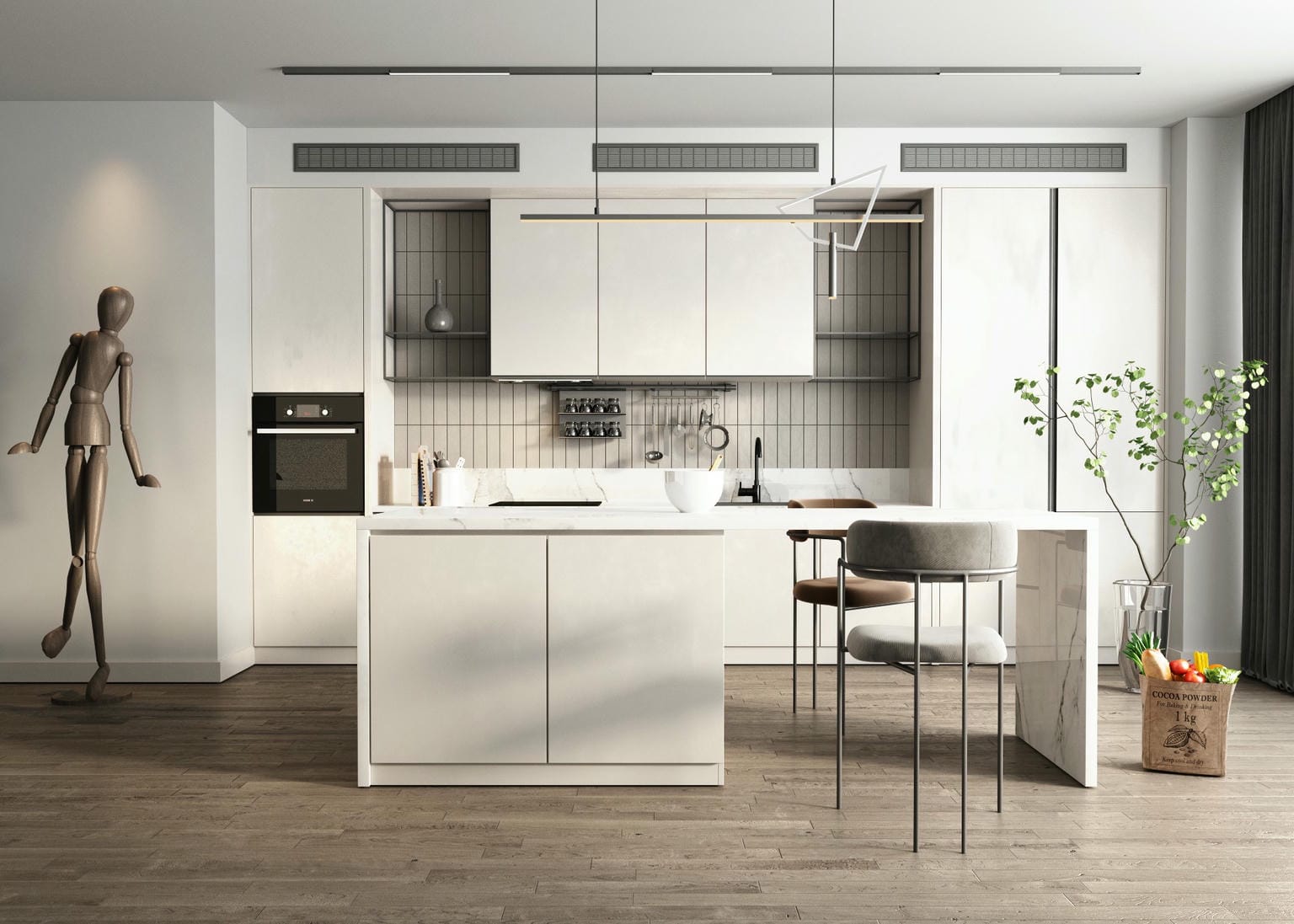 ZEM Design thiết kế tủ bếp chữ i
