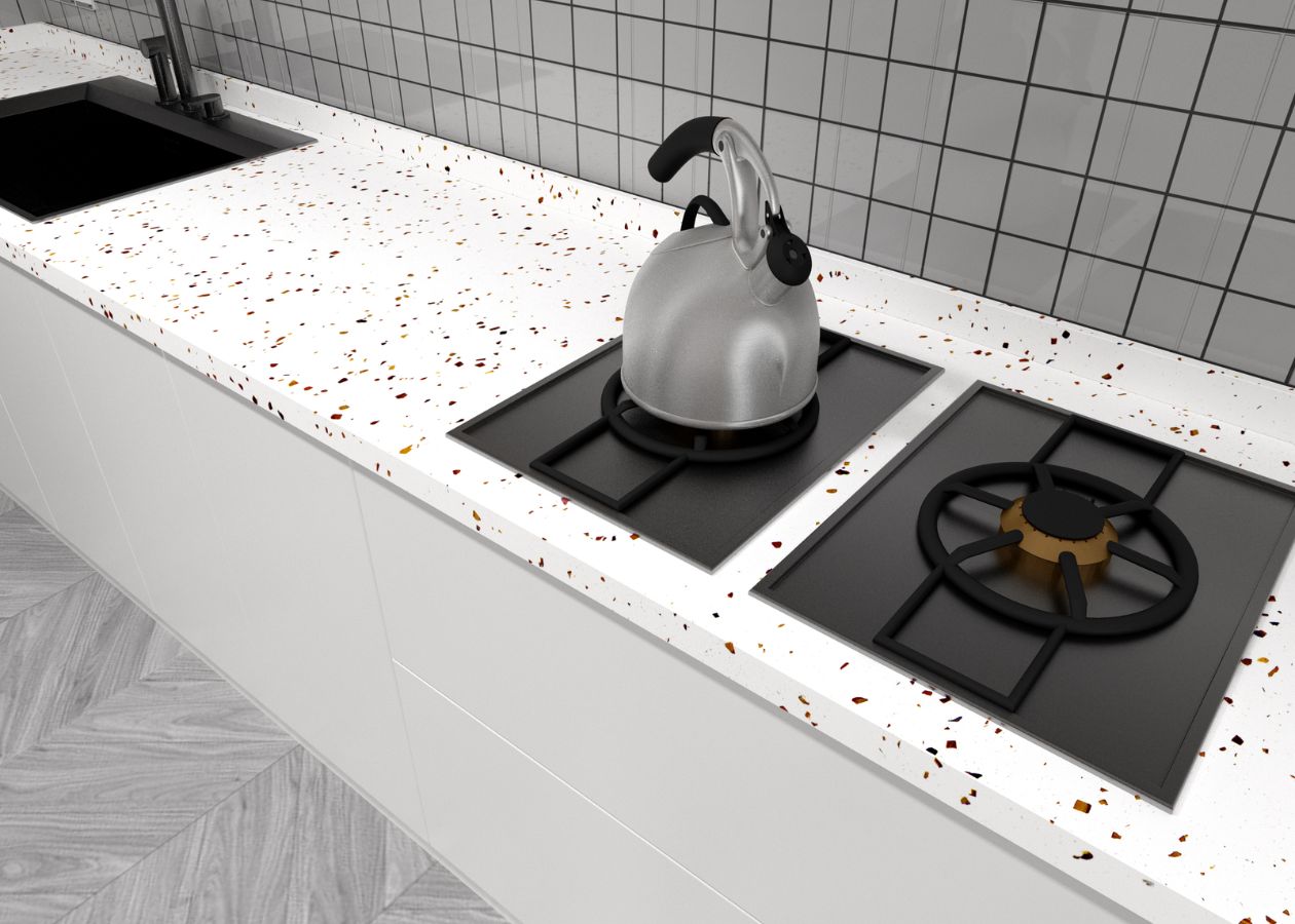 Cách bảo trì đá terrazzo bếp