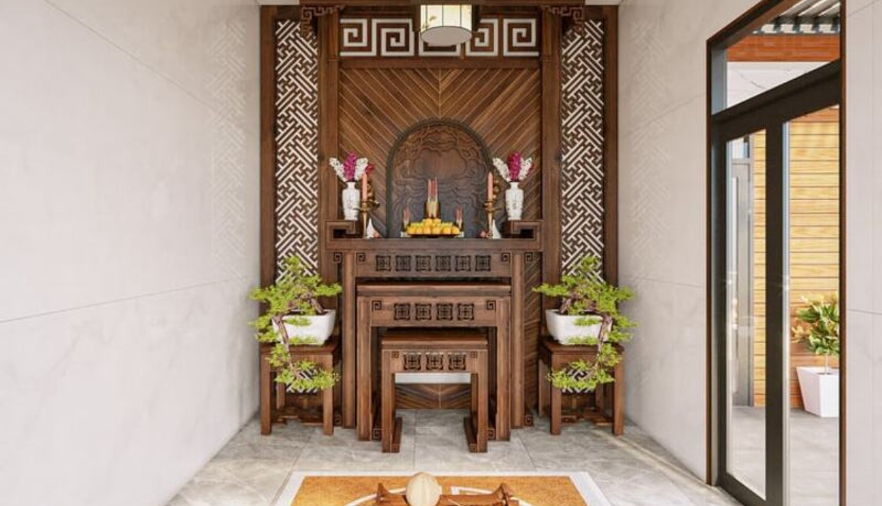 Diện tích phòng thờ tiêu chuẩn cho nhà phố và nhà ống