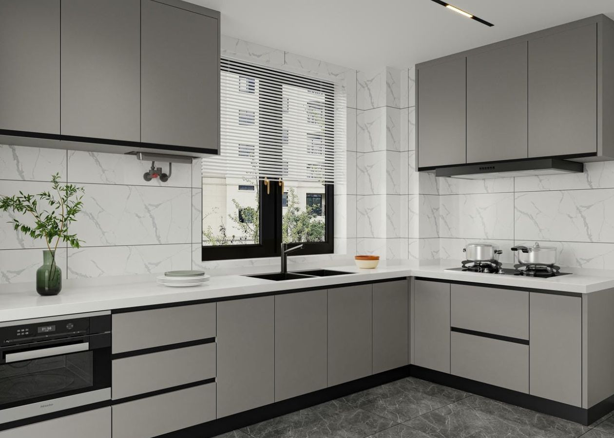 Kích thước bếp chữ L phổ biến