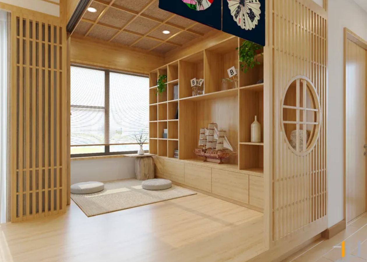 Phòng trà polywood phủ laminate