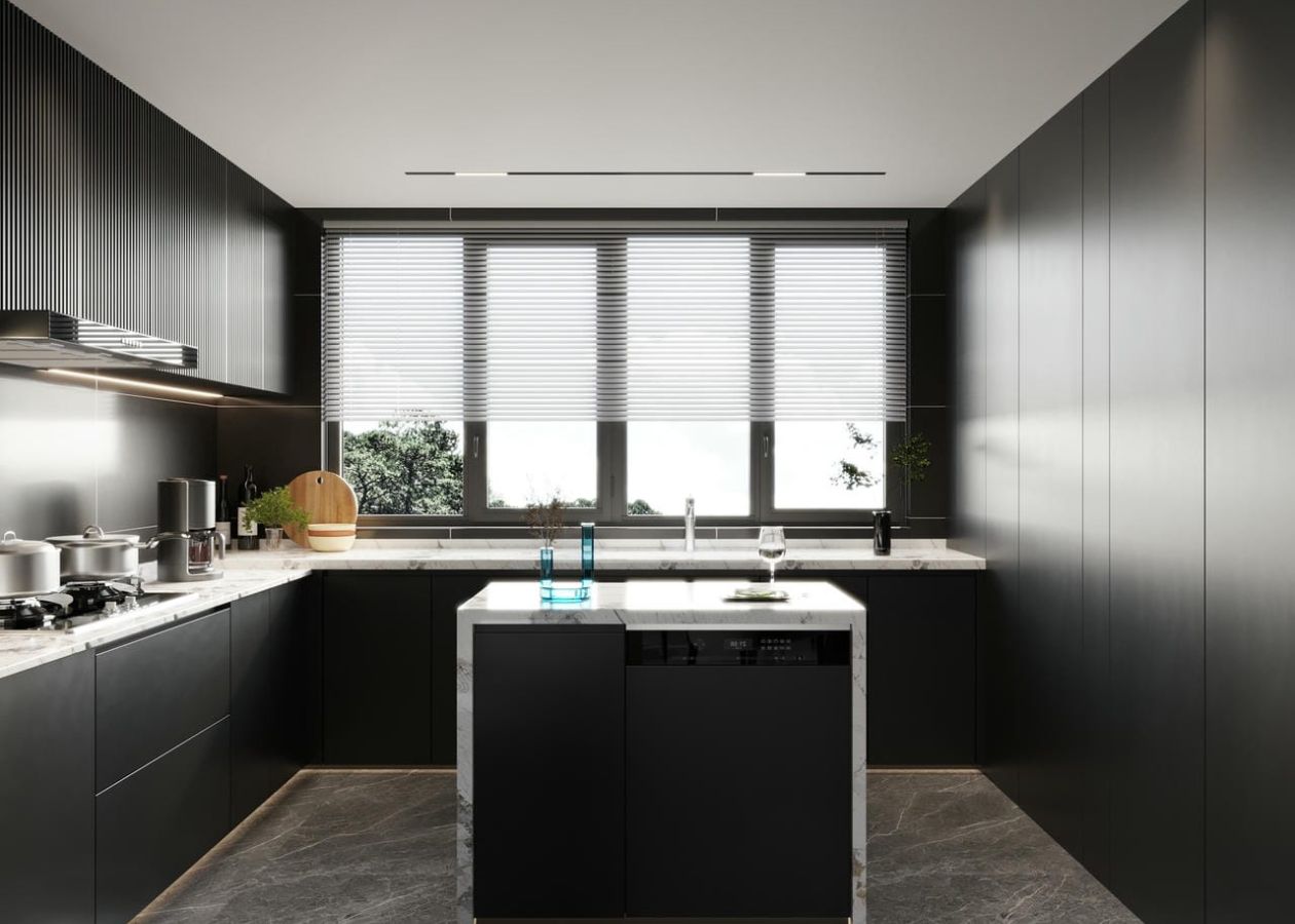 Kích Thước Tủ Bếp Chữ L: Chuẩn Khoa Học, Hợp Phong Thủy, Đẹp Từng Góc Nhìn 15 Tủ bếp chữ L áp dụng tam giác công năng