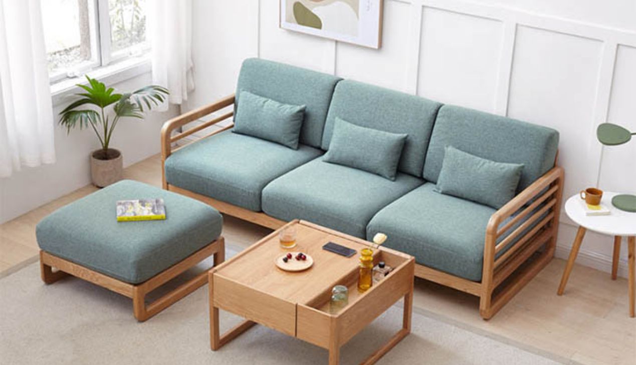 Bàn ghế gỗ nhỏ có hộc đựng đồ