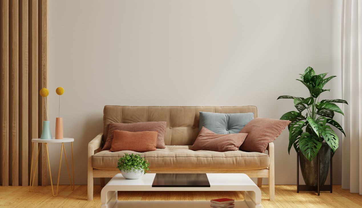 Bàn ghế sofa gỗ nhỏ gọn