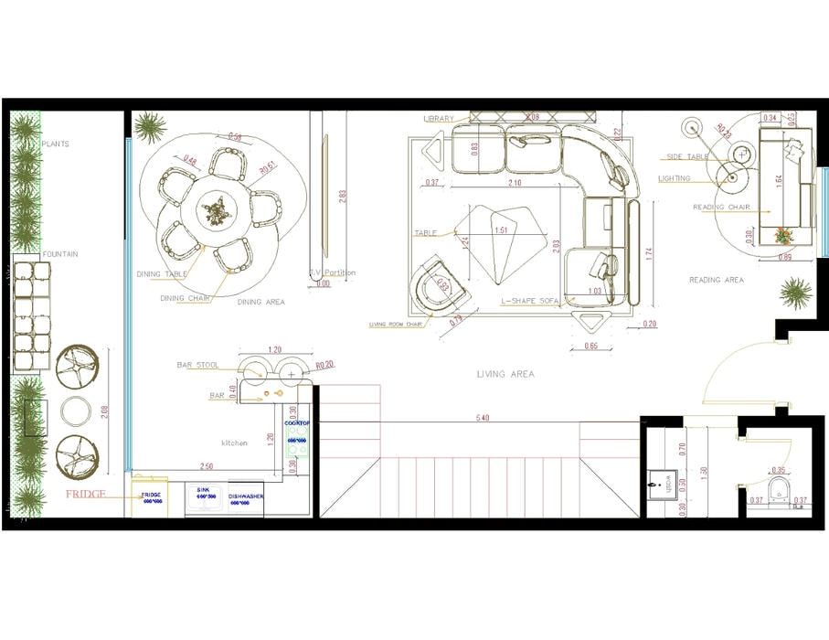 Bản vẽ nội thất biệt thự mini