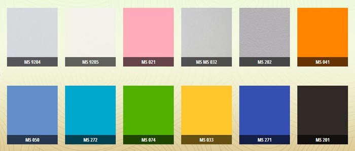 Bảng mã màu gỗ MDF tiêu chuẩn 02