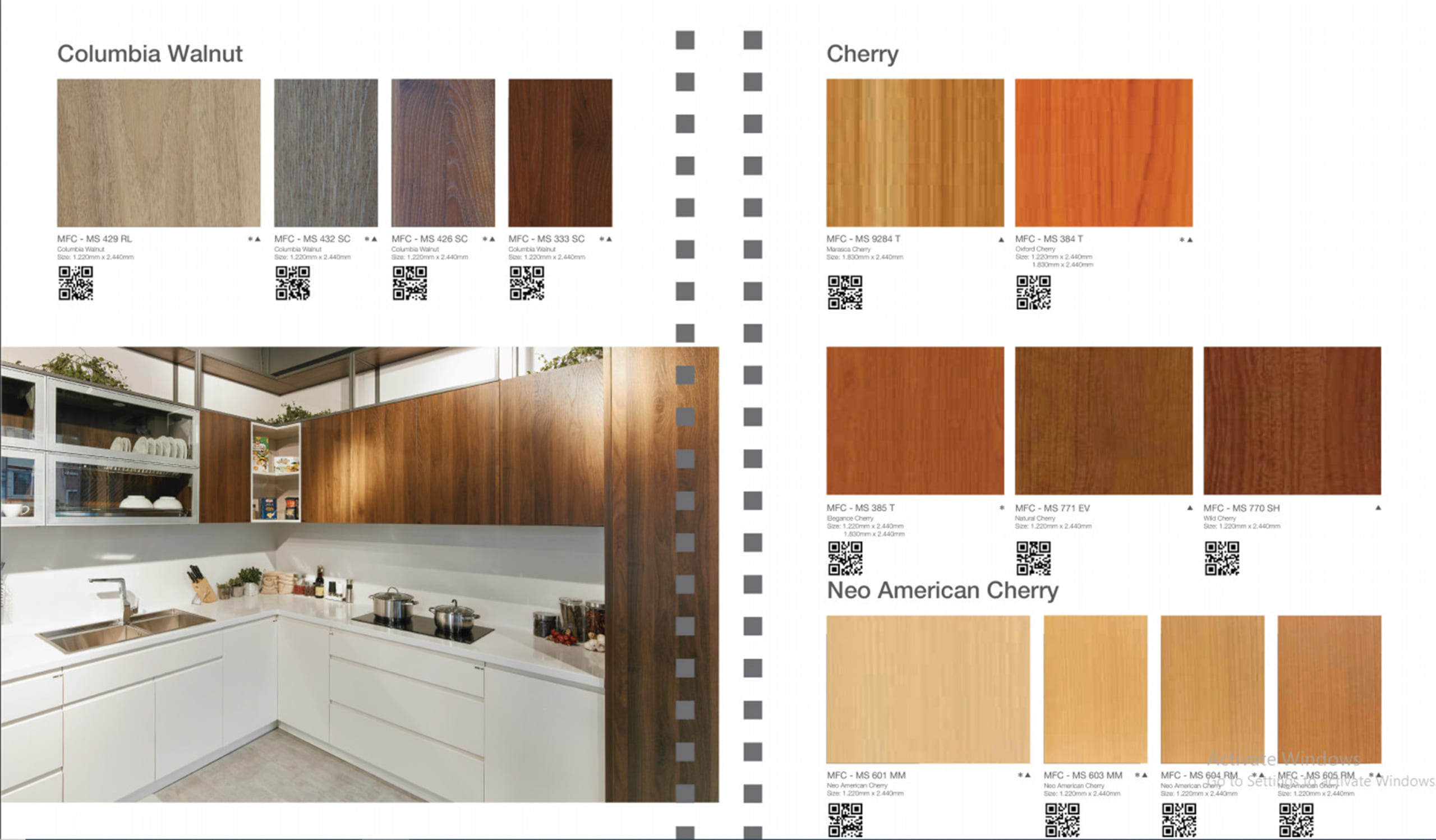 Bảng màu cataloguo melamine