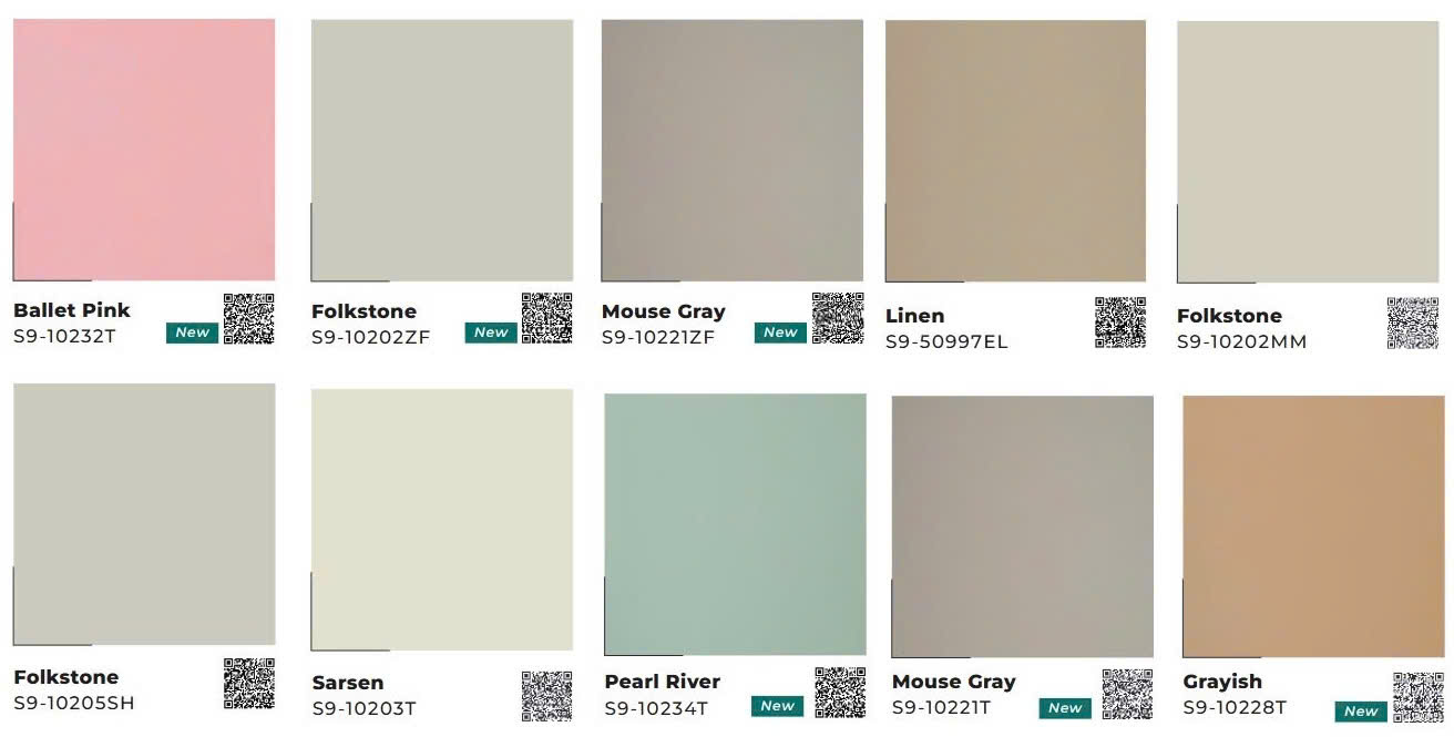Bảng màu gỗ mdf phủ melamine Bảng màu gỗ mdf phủ melamine