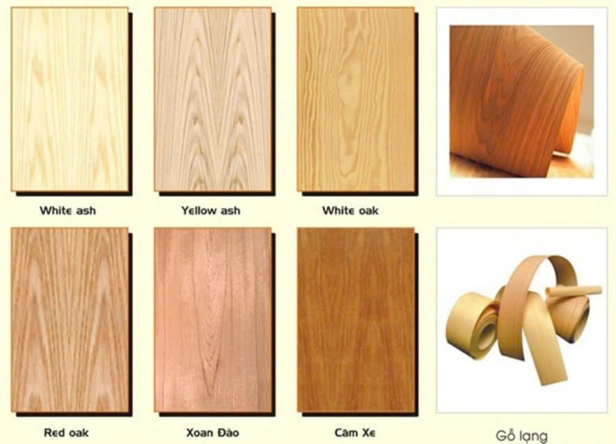 Bảng màu gỗ veneer cơ bản Bảng màu gỗ veneer cơ bản