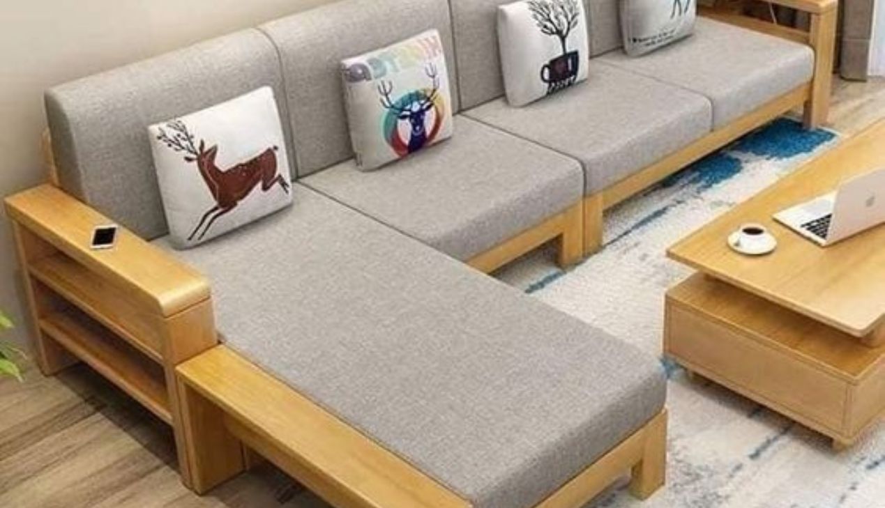 Bộ bàn ghế gỗ hiện đại bọc nệm