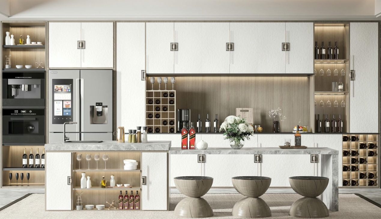 Bố trí quầy bar bếp trong chung cư