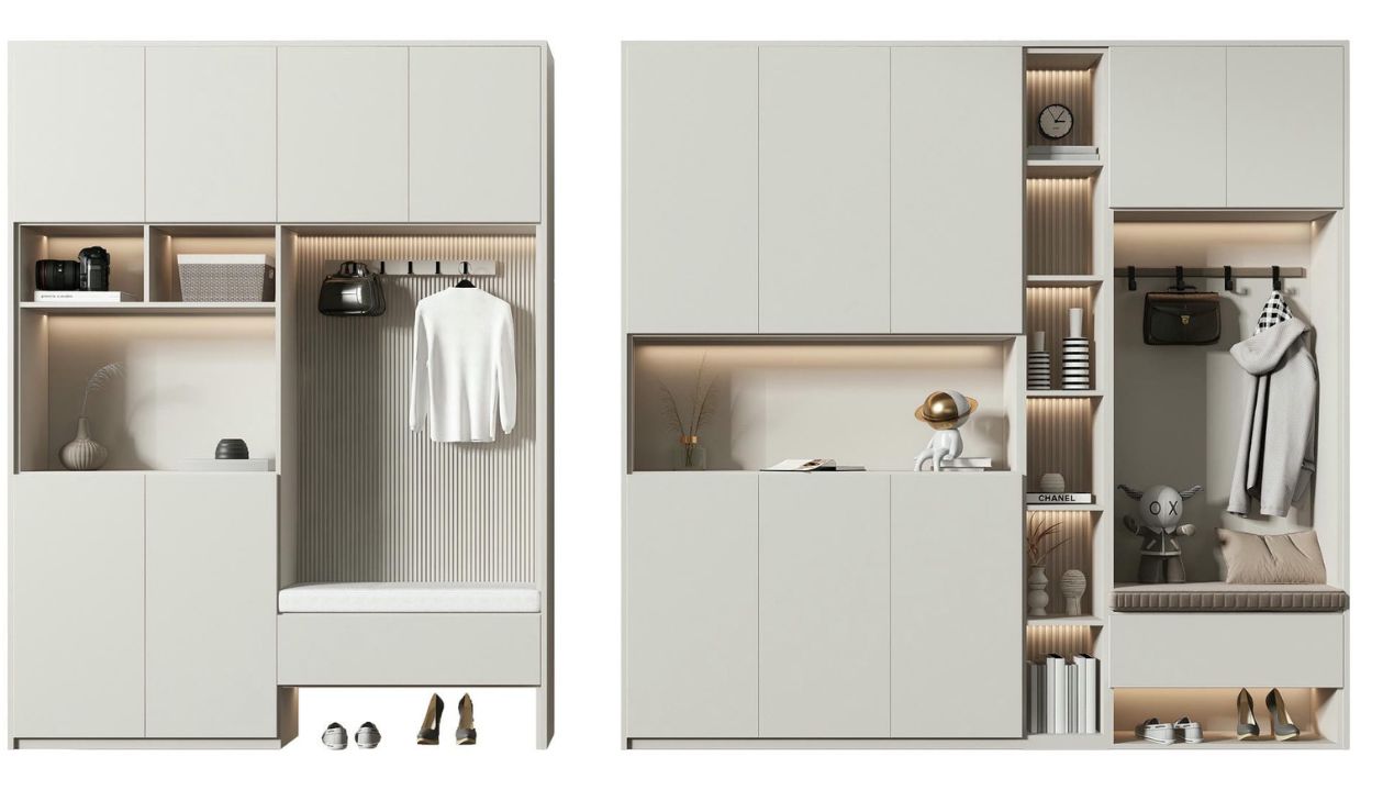 Các mẫu tủ giầy đẹp Các mẫu tủ giầy đẹp