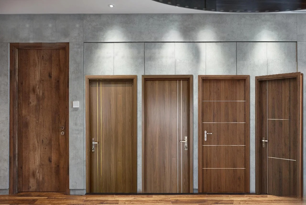 Cửa gỗ trong bảng màu phổ biến gỗ MDF