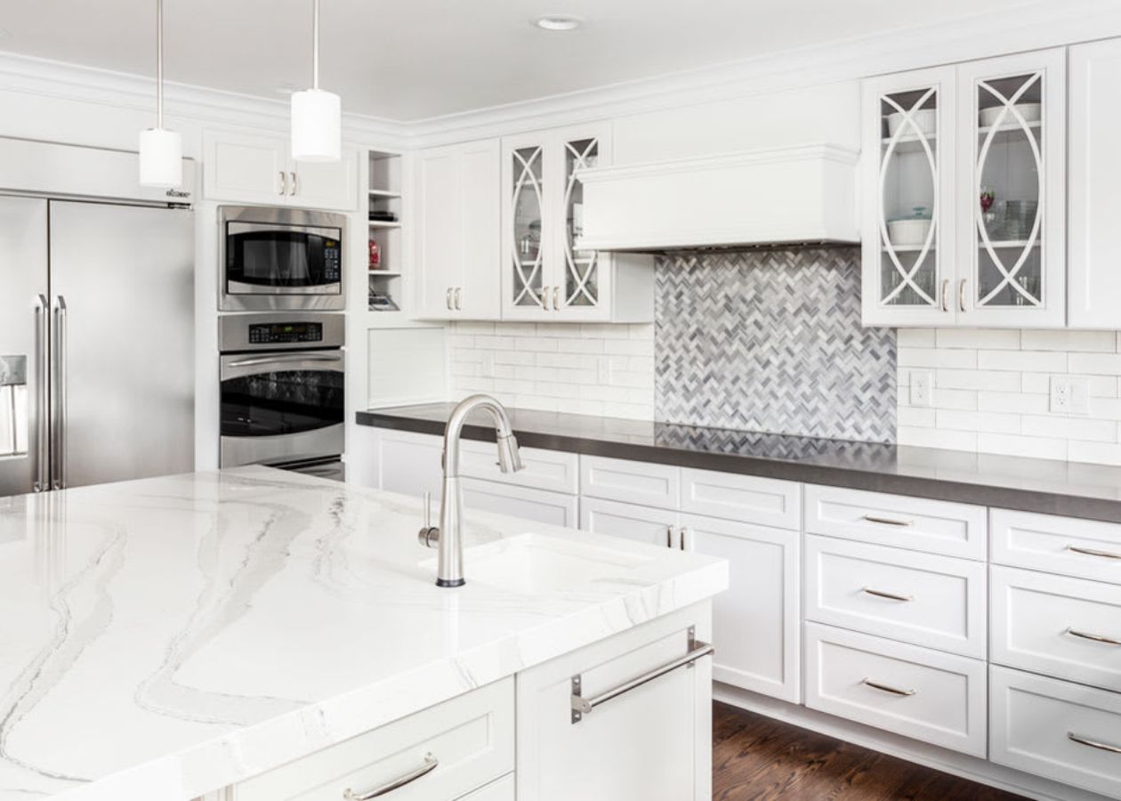 Đá trắng vân mây vicostone bền, đẹp