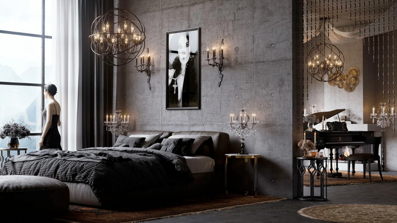 Đèn nến sắt rèn tạo điểm nhấn Gothic