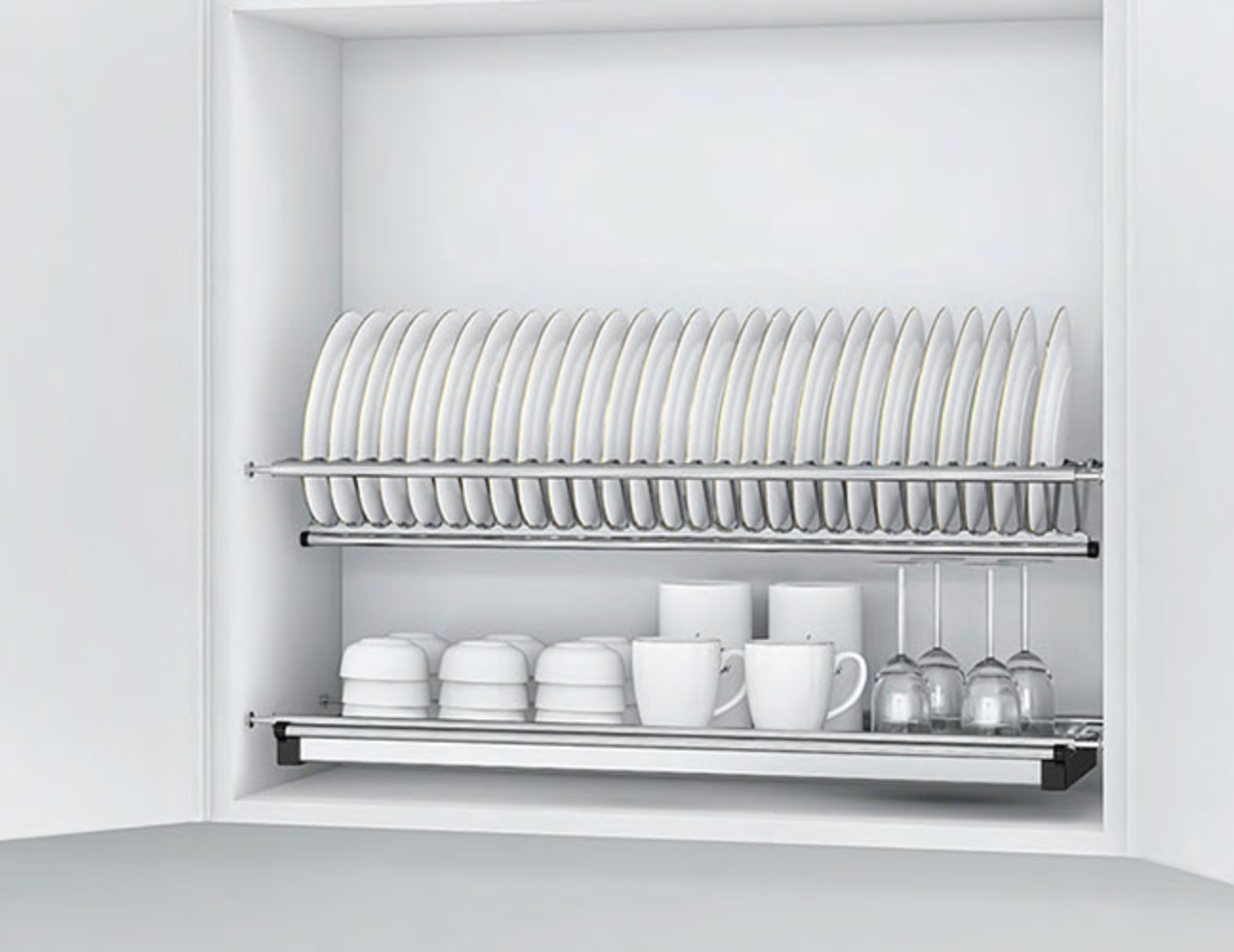 Giá để chén inox tủ bếp