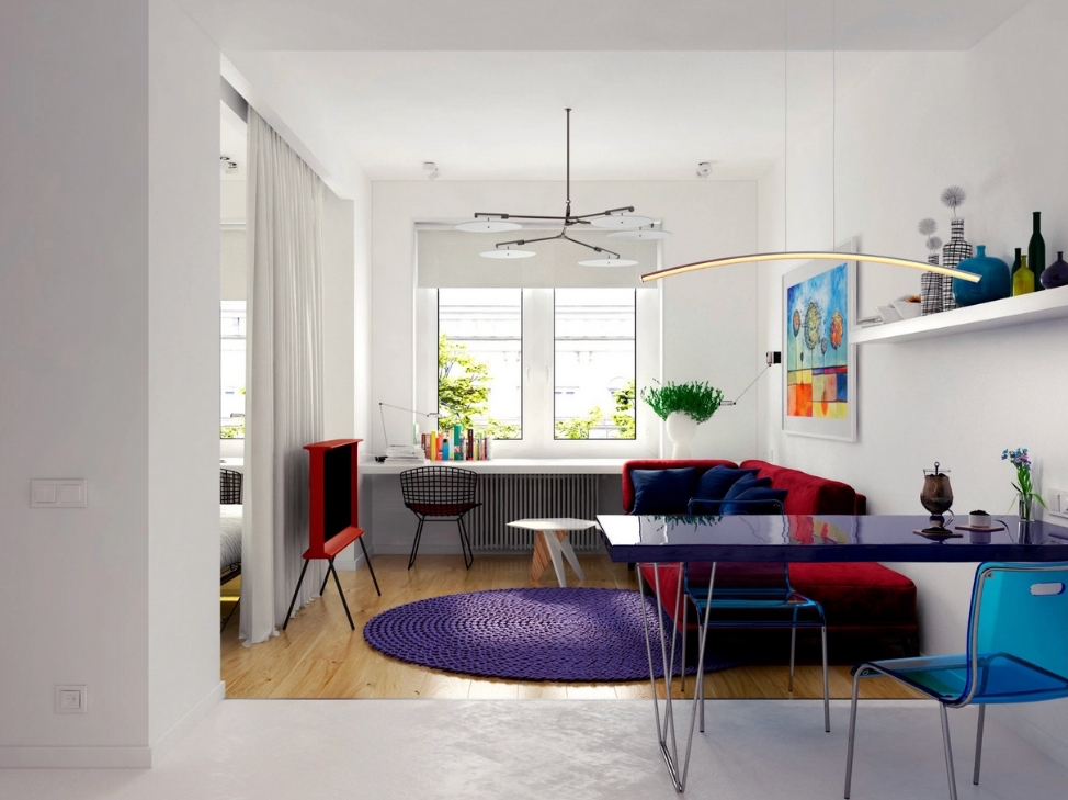 Hệ kệ tường tối giản phong cách Bauhaus