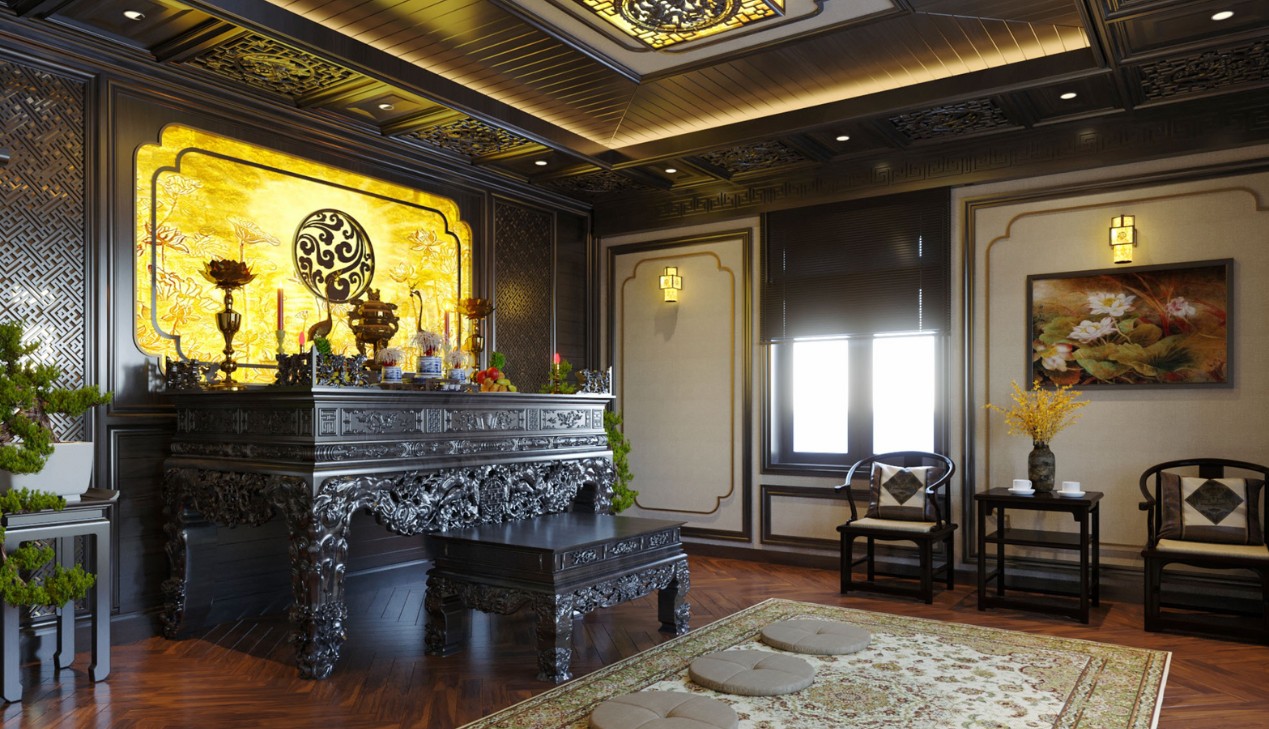 Hình ảnh cửa phòng thờ đẹp