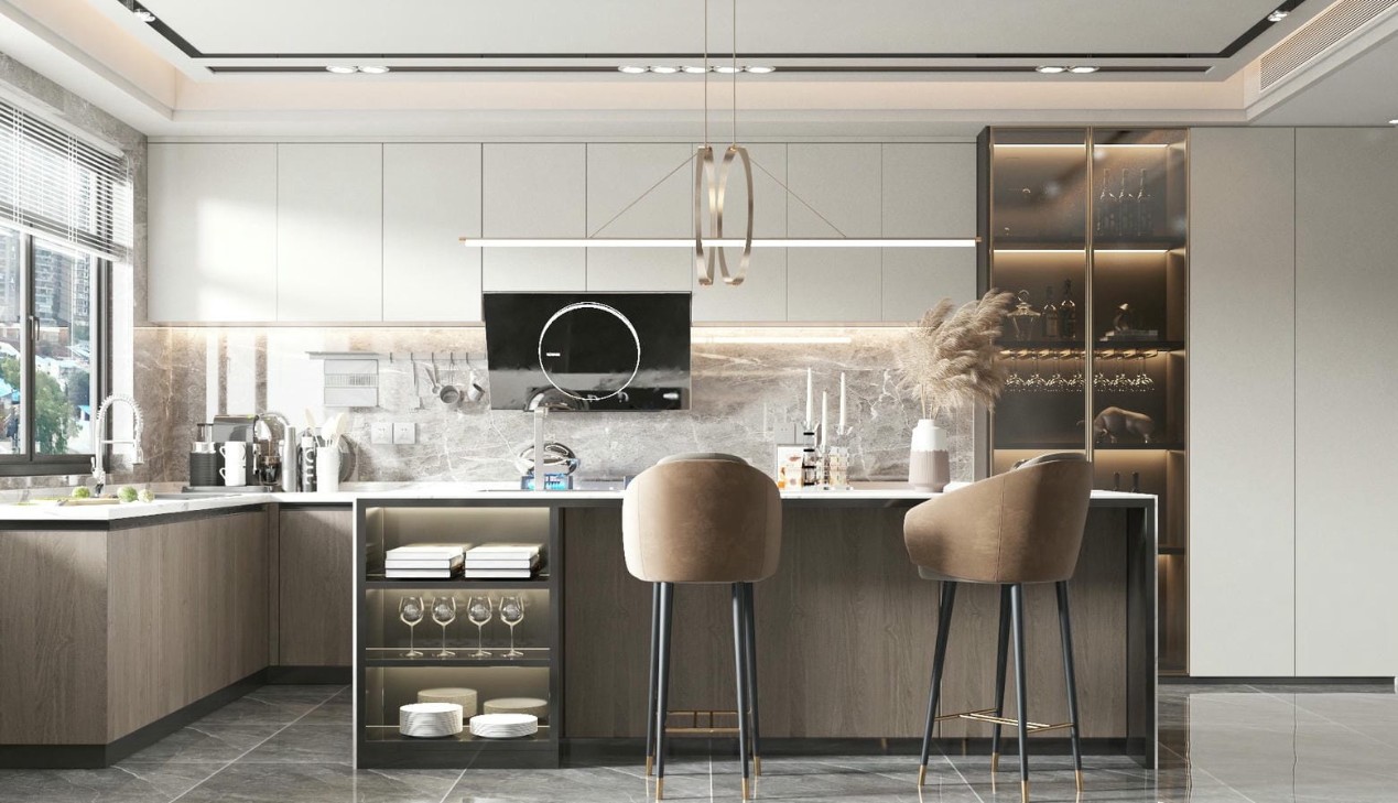 Hình ảnh tủ bếp gỗ công nghiệp melamine đẹp