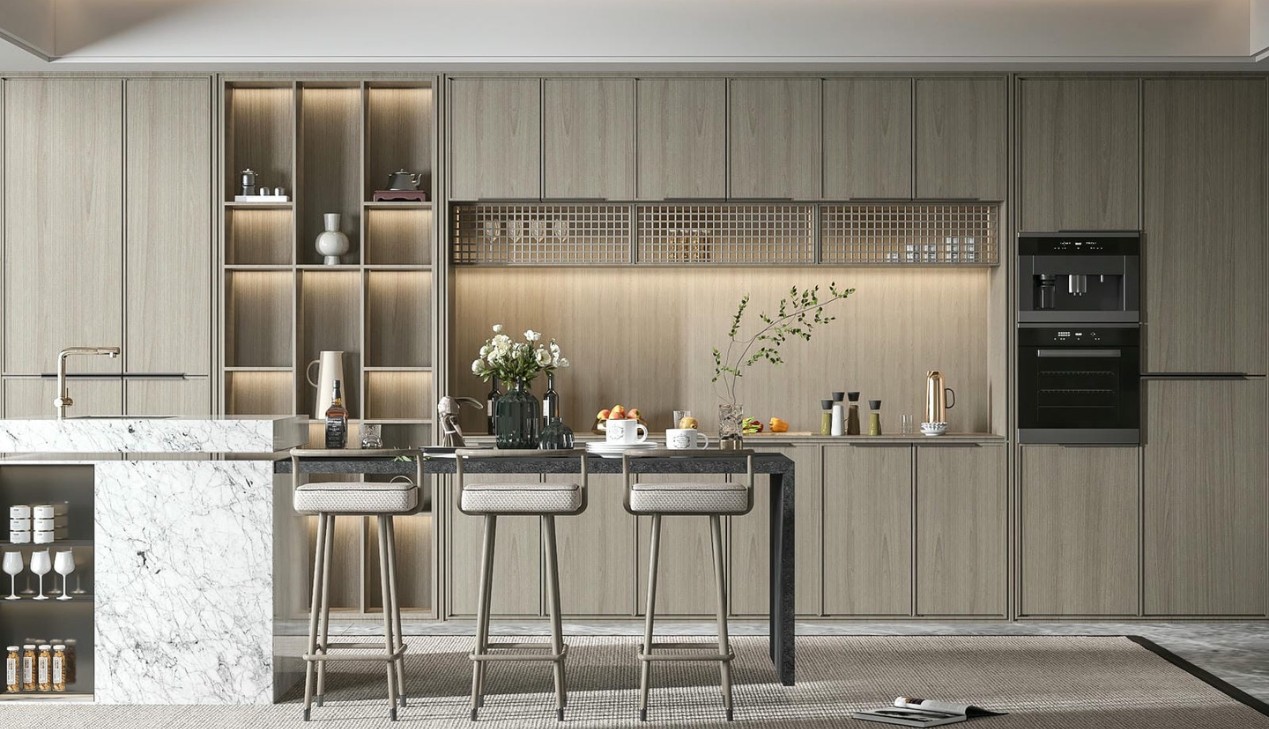Kệ bếp có quầy bar