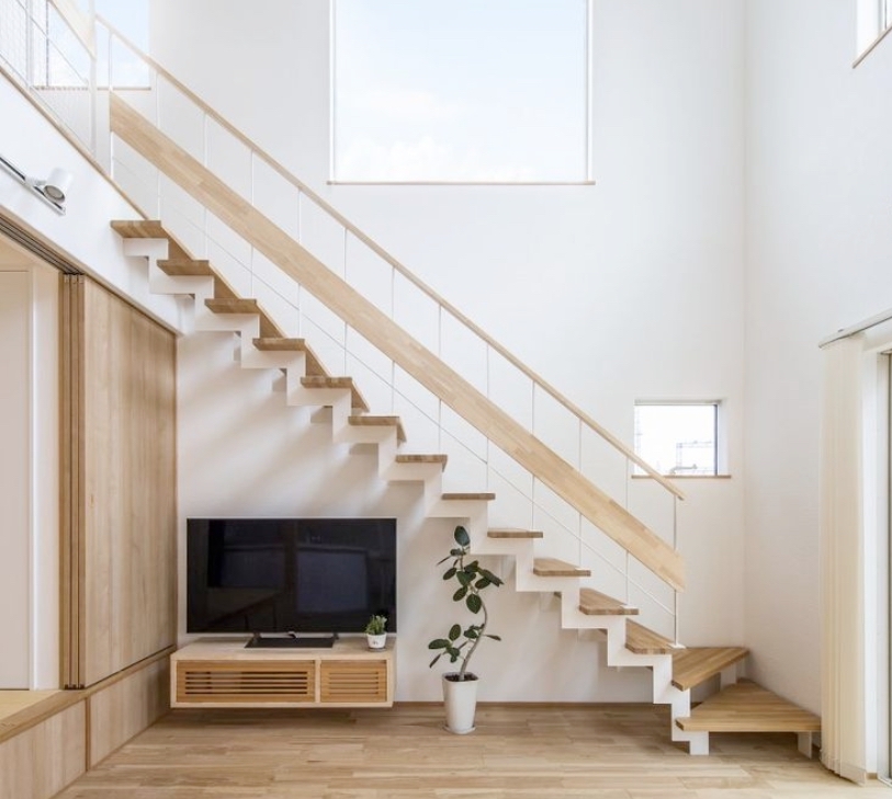 Kệ tivi gầm cầu thang đẹp Scandinavian
