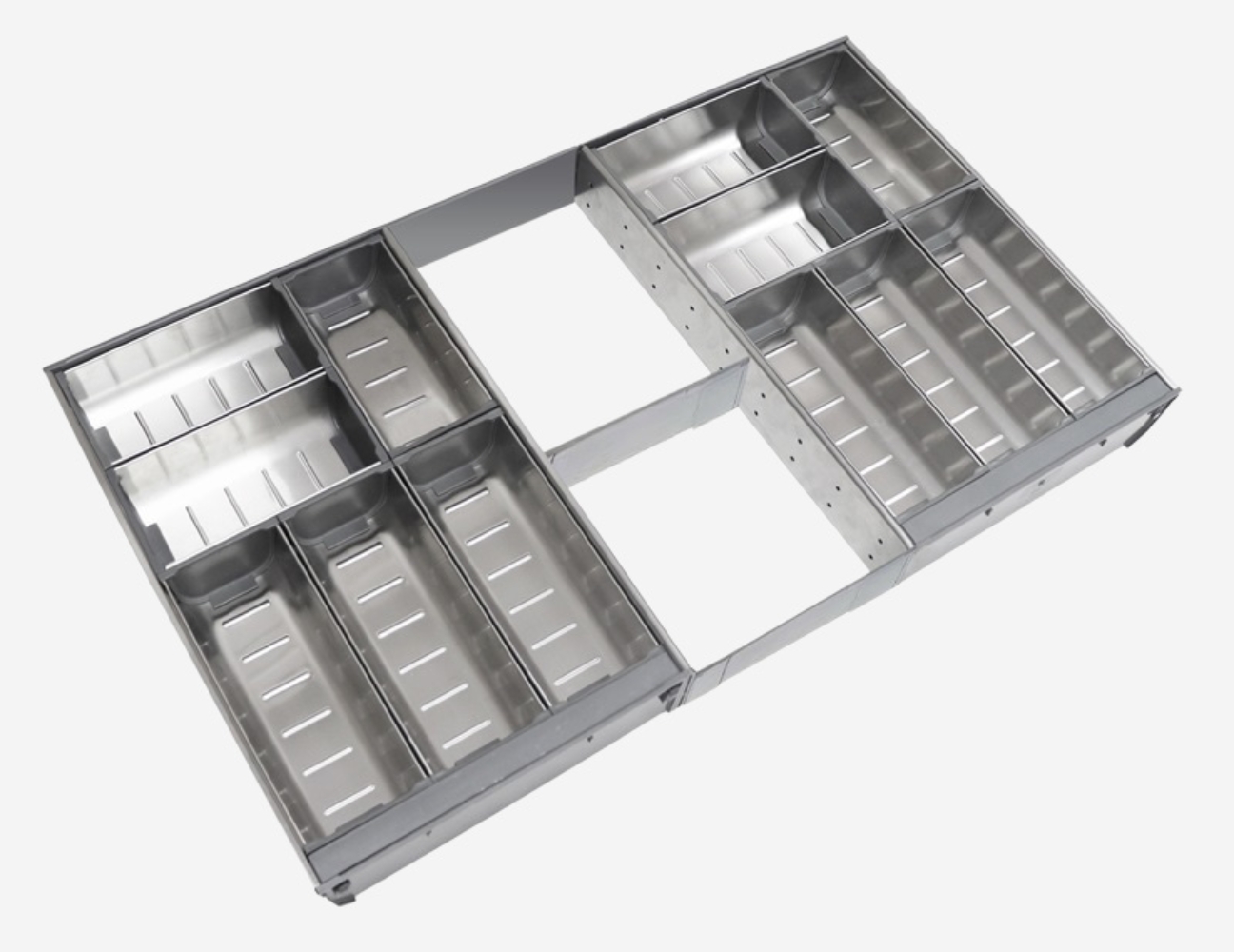 Khay chia muỗng nĩa inox