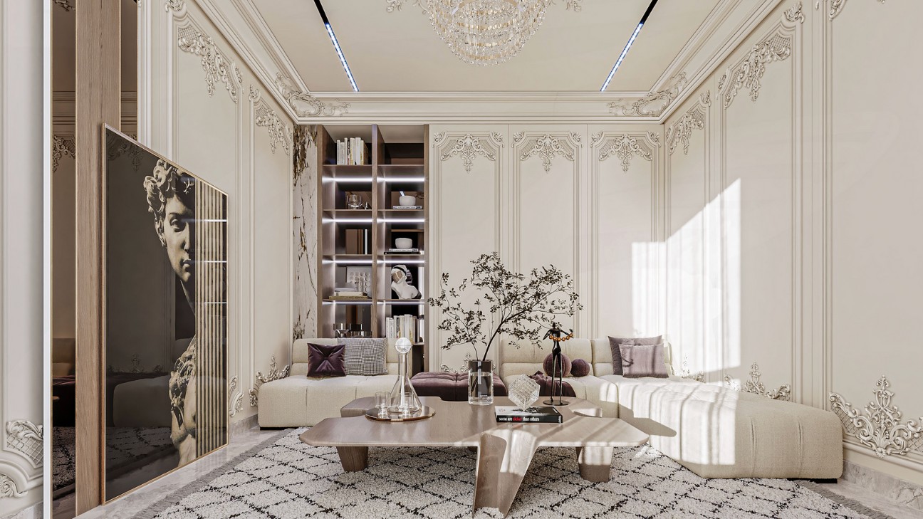 Không gian xa hoa với phong cách Baroque Pháp