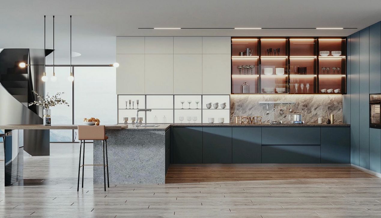 Mẫu quầy bar gỗ công nghiệp
