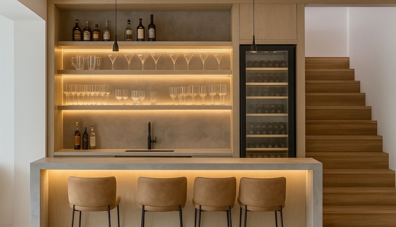 Mẫu quầy bar phòng khách