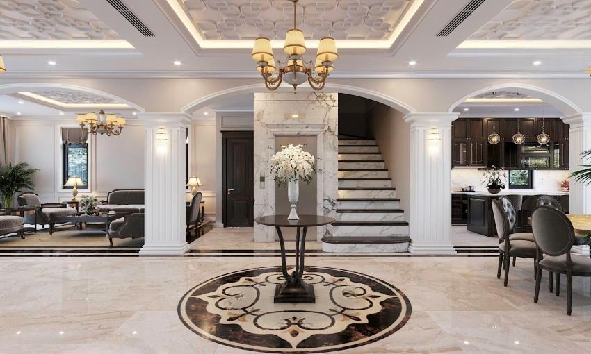 Mẫu thiết kế nội thất biệt thự tân cổ điển Mẫu thiết kế nội thất biệt thự tân cổ điển
