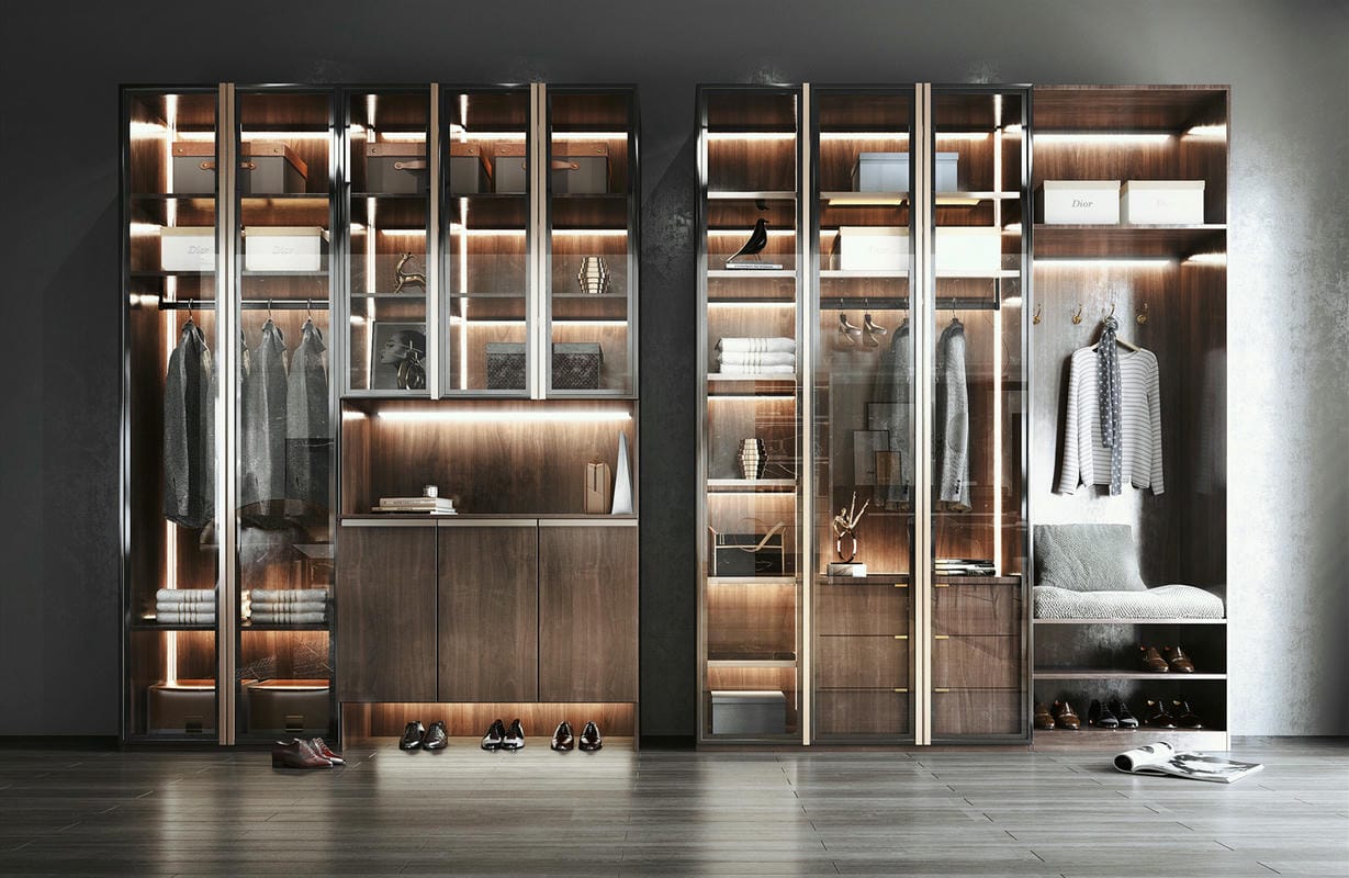 Mẫu thiết kế nội thất tủ giày biệt thự tân cổ điển Mẫu thiết kế nội thất tủ giày biệt thự tân cổ điển