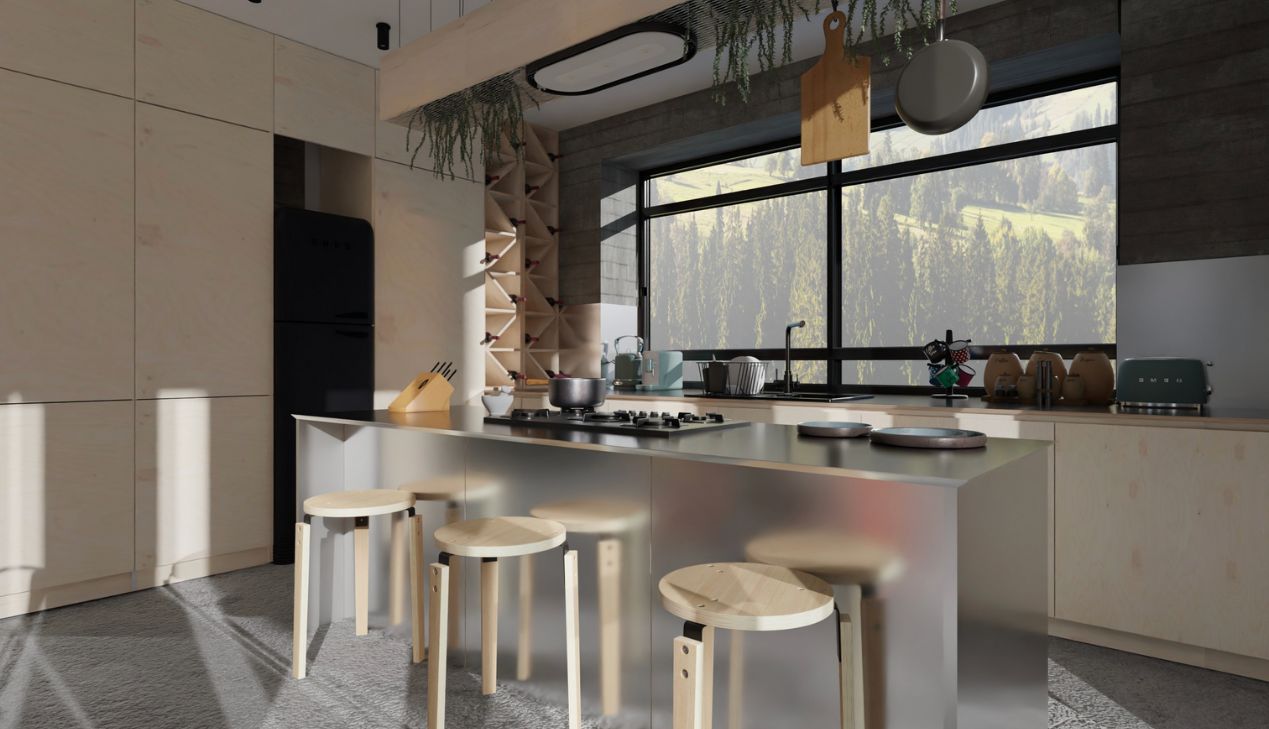Mẫu tủ bếp inox nhập khẩu đẹp