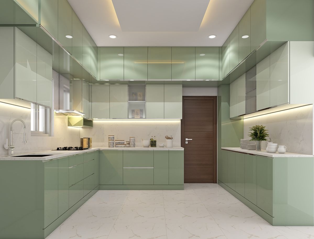 Mẫu tủ bếp nhôm xingfa tiện nghi